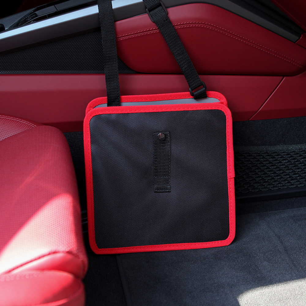 차량용 접이식 쓰레기통 방수 수납함 자동차 휴지통 사이드포켓