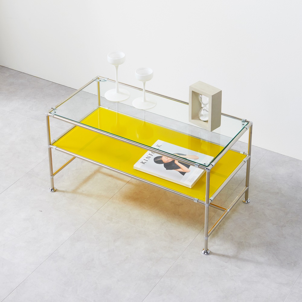 첼라 미드센추리 모던 테이블 모듈 높은 투명 테이블