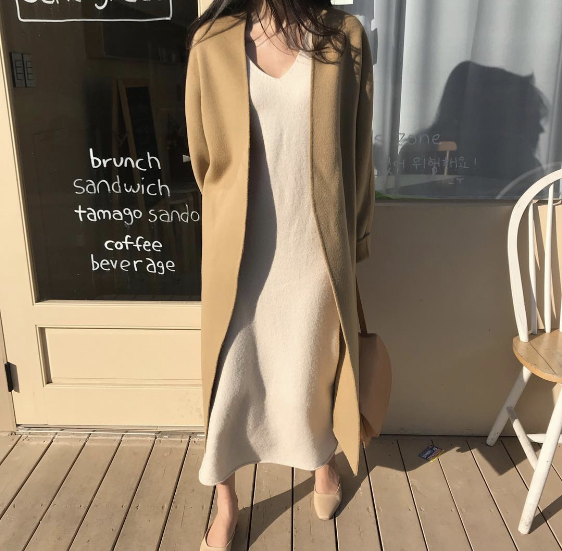 헤밍웨이 노카라 로브 벨트 겨울 데일리룩 하객룩 오버핏 핸드메이드코트 ,네쇼피,아울렛