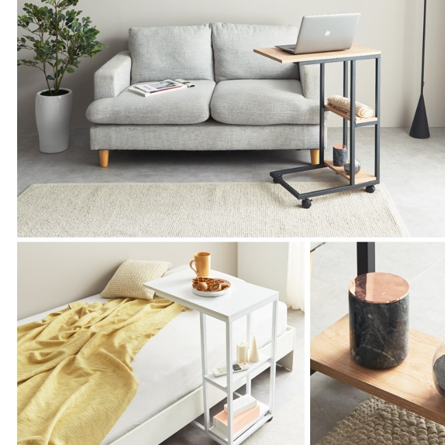 이동형책상 바퀴달린 책상 이동식침대테이블 침대용 책상