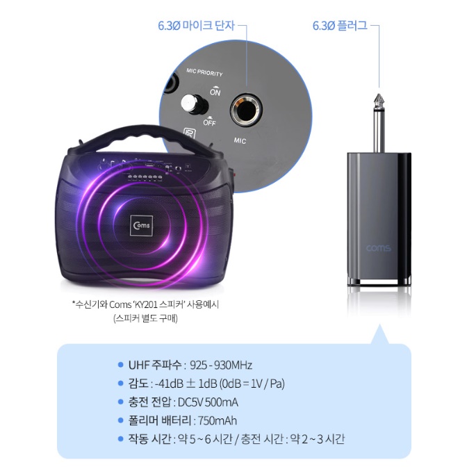 강의용 헤드셋무선마이크 강사 교사용 방송용 수업용 무선마이크 - 상세 이미지 4