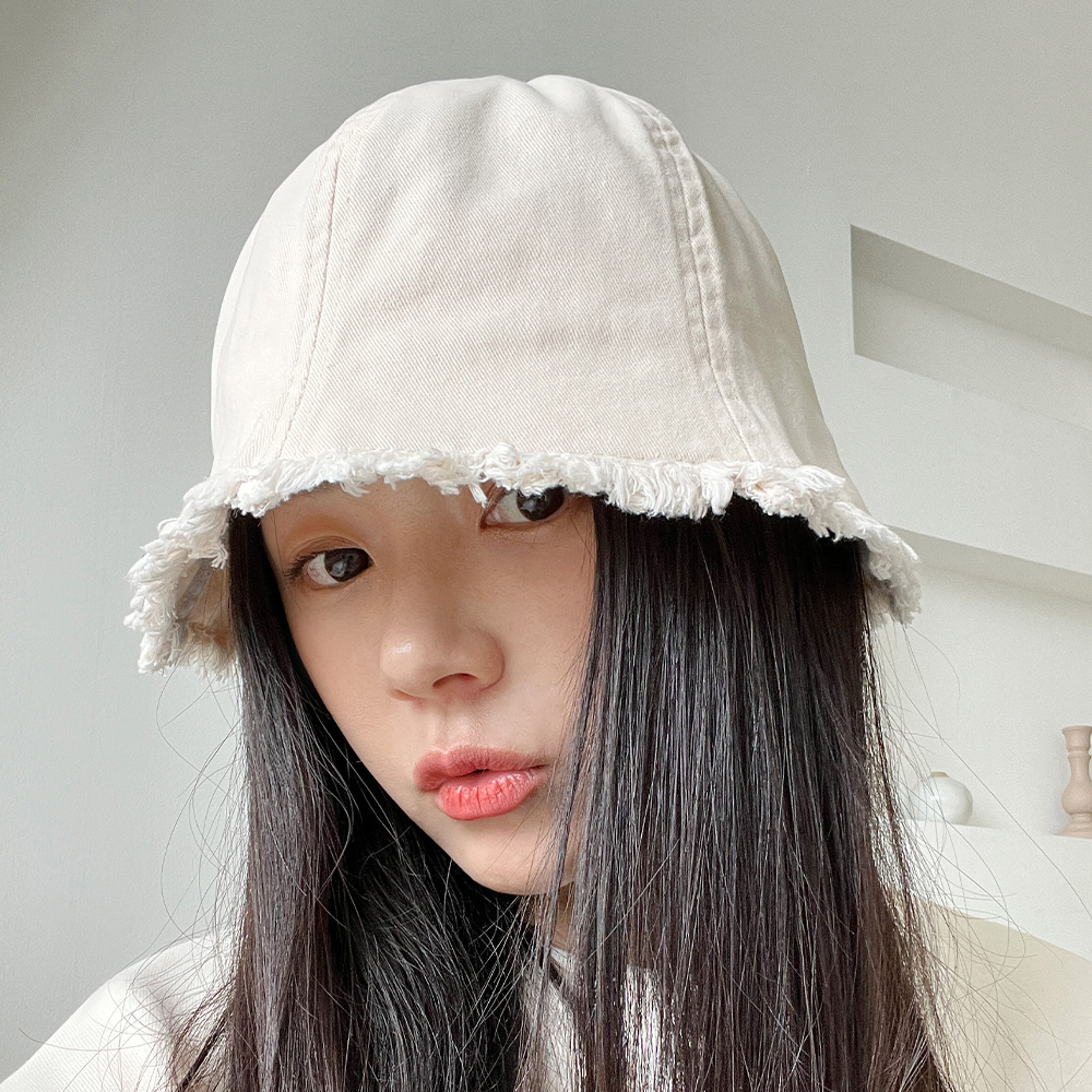 코튼 면 워싱 아이유 벙거지 여성 연예인 버킷햇 모자 공항패션 - 상세 이미지 4