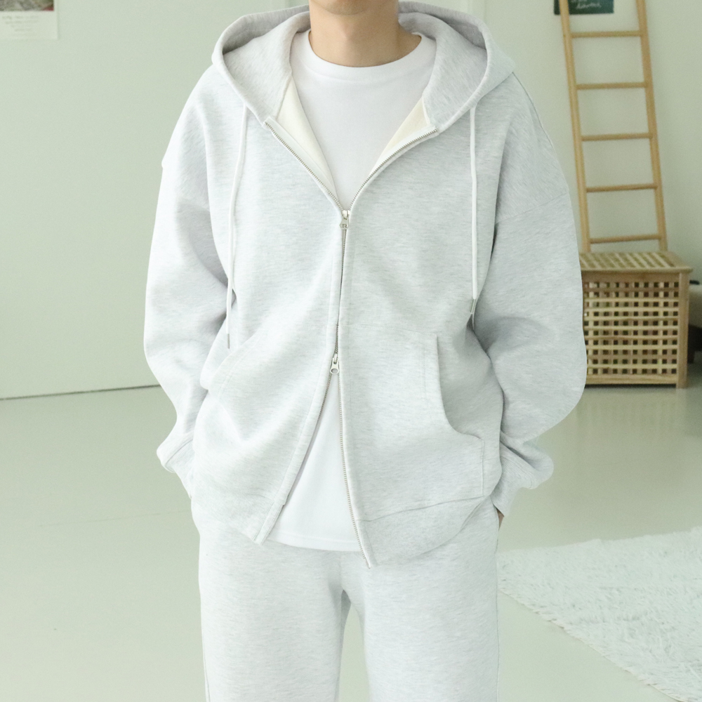 남자후드집업 구김없는 오버핏 빅사이즈 남자후드티