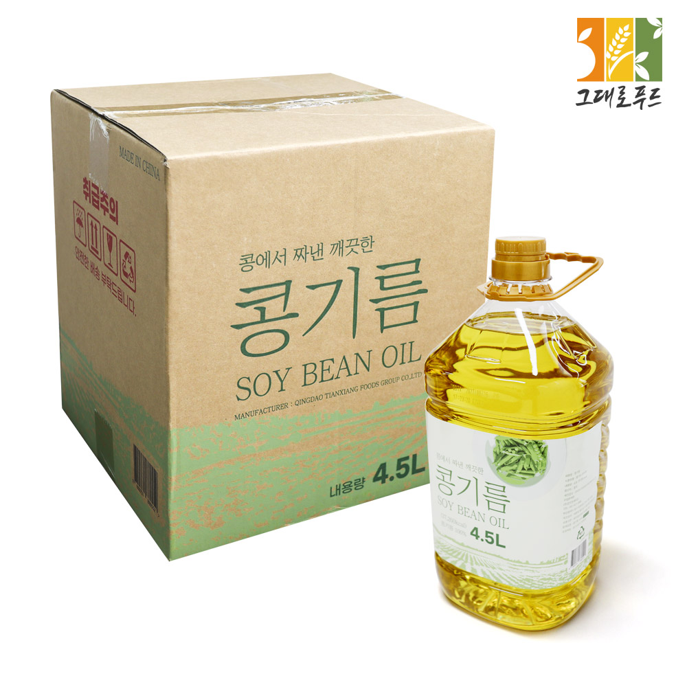 대두유 18L (4.5Lx4) 콩기름100% 식용유 업소용 대용량