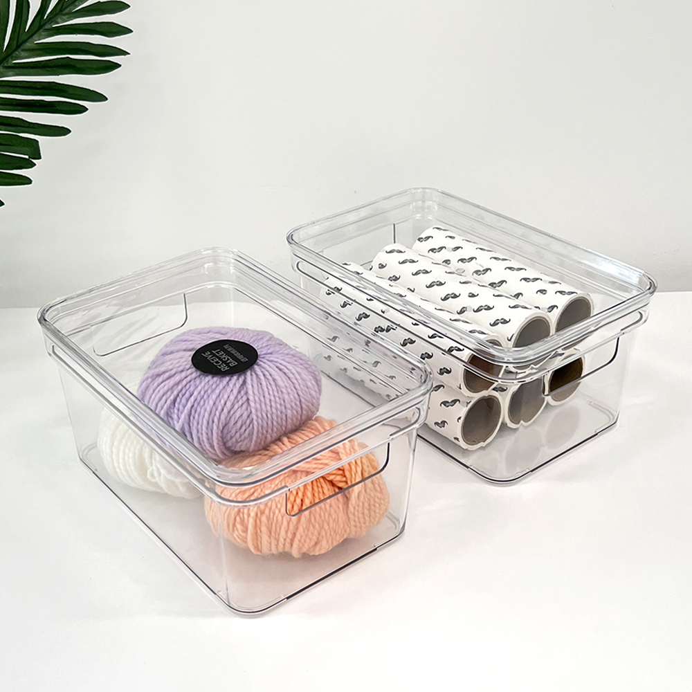 리룸 투명 정리함 뚜껑 리빙박스 장난감 정리함 팬트리수납함 뚜껑형 M