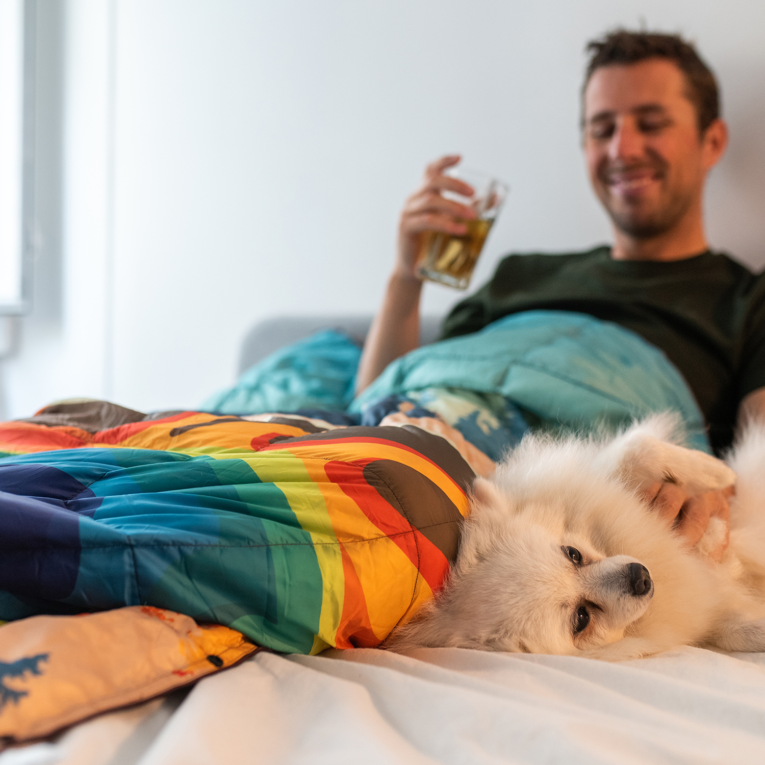 덕다운 패딩담요 캠핑이불 차박 초경량 사계절 다용도 침낭 블랭킷 프로