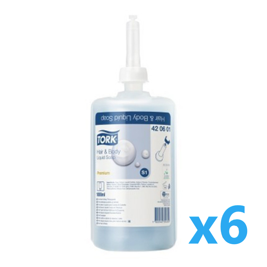 토크 TORK 헤어앤바디 올인원 바디클렌저 1000ml 6개 / BOX : 렌탈라이프