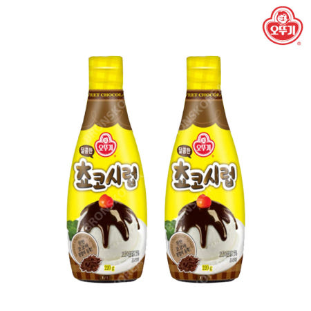 오뚜기 달콤한 쵸코시럽 220g X 2개 초코 토핑 아이스크림