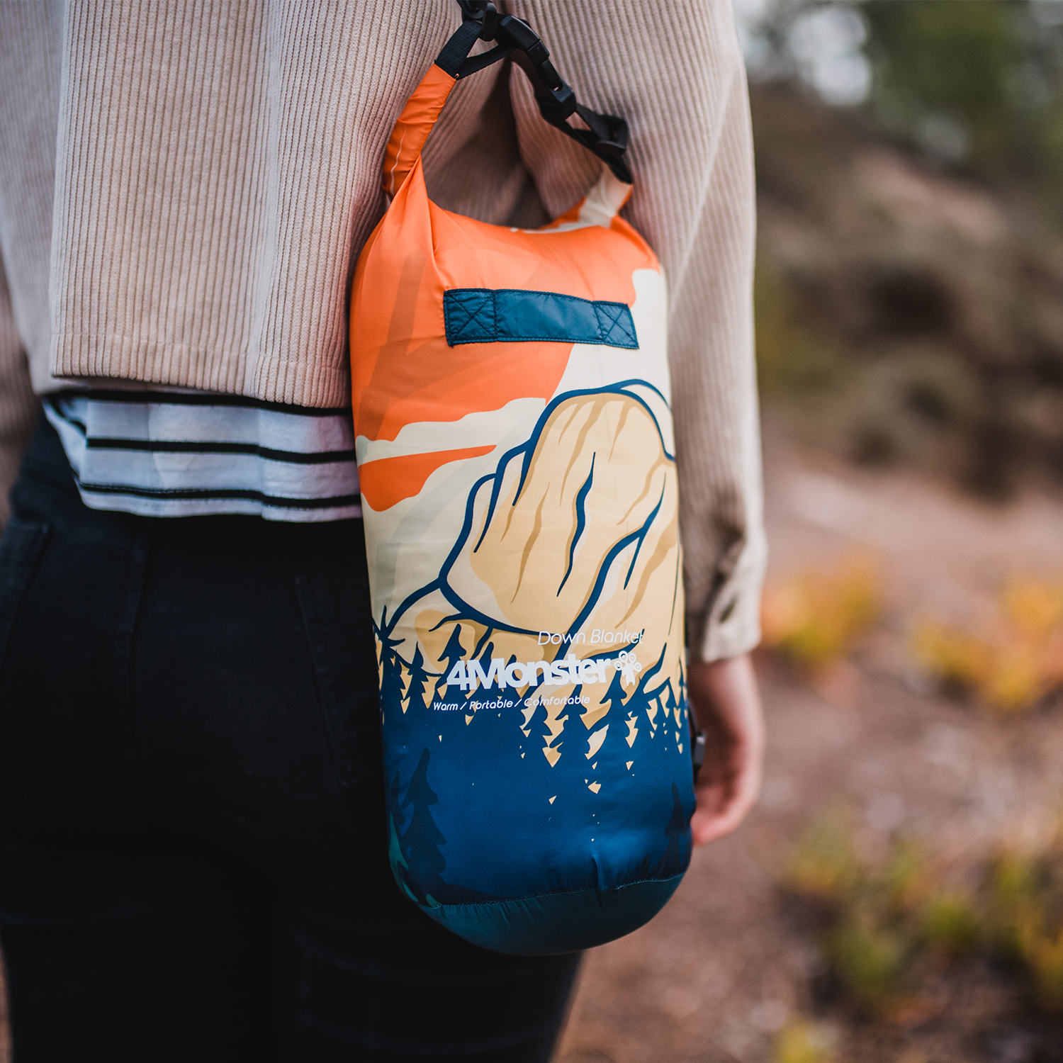 덕다운 패딩담요 캠핑이불 차박 초경량 사계절 다용도 침낭 블랭킷 프로 블루마운틴