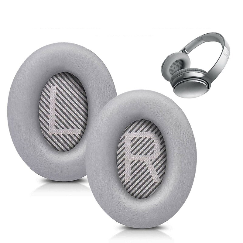 [호환] 보스 이어패드 QC35 QC25 헤드폰커버 헤드셋 쿠션 스펀지 그레이한쌍 - 상품 이미지