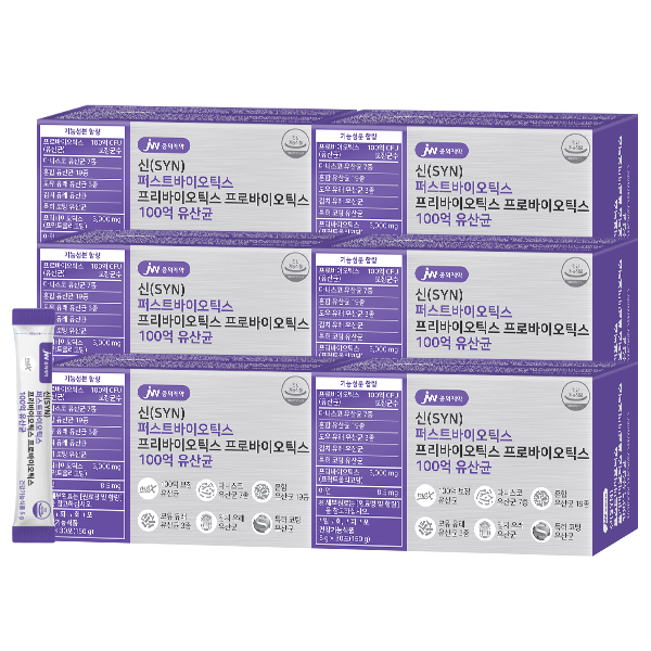 JW중외제약 신 퍼스트 프리바이오틱스 프로바이오틱스 100억 유산균 30포, 6개 - 상품 이미지