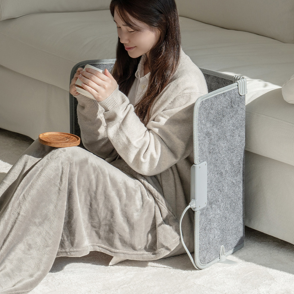 캠핑용 가정용 공업용 사무실 발난로 전기 난방 난방기 히팅패드 파티션 히터+무릎담요