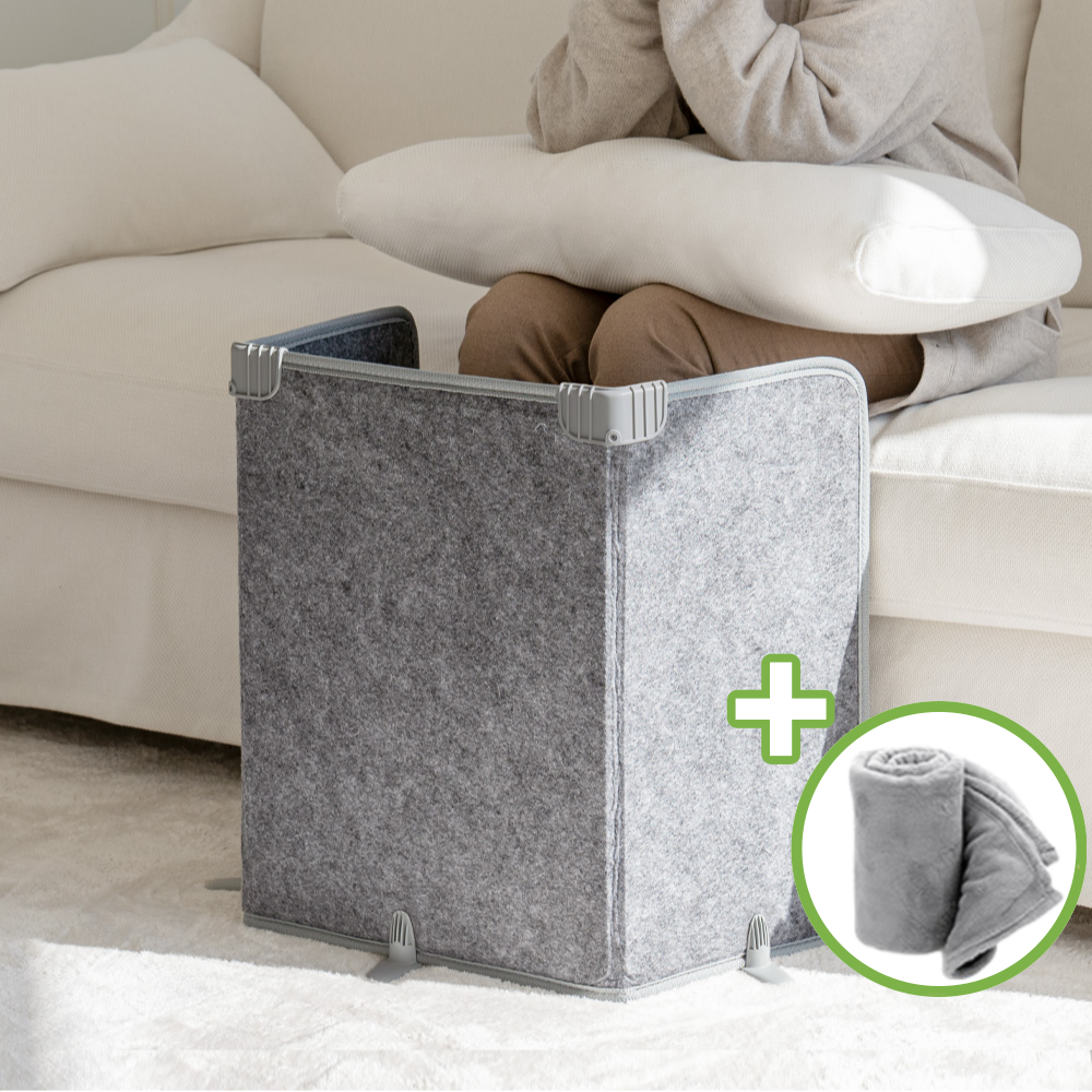 캠핑용 가정용 공업용 사무실 발난로 전기 난방 난방기 히팅패드 파티션 히터+무릎담요