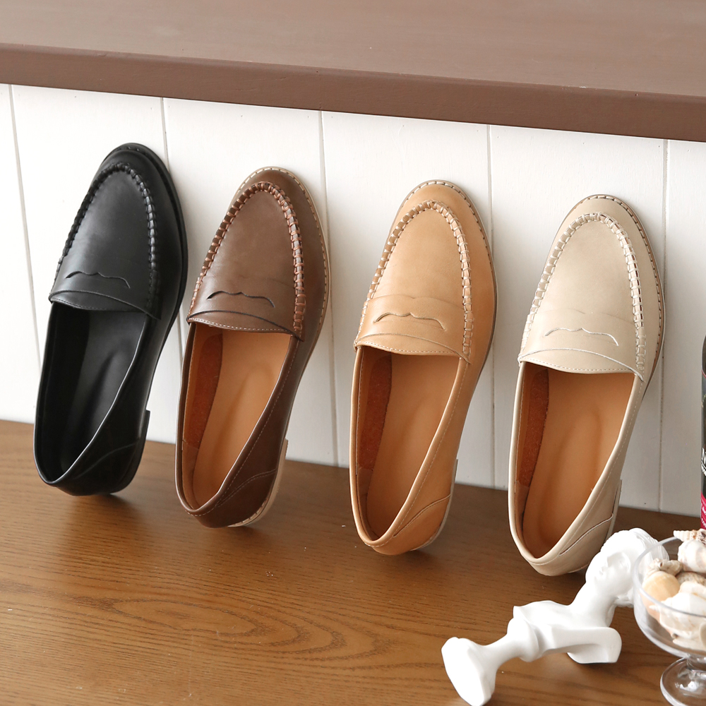 빅사이즈 여성로퍼 발편한 가죽 페니로퍼