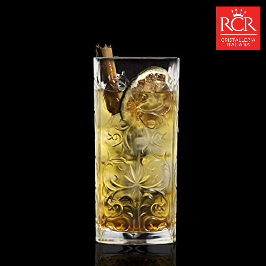 RCR 크리스탈 위스키잔 고급 술잔 선물세트 6P 370ml, 6개, 타투 하이볼잔