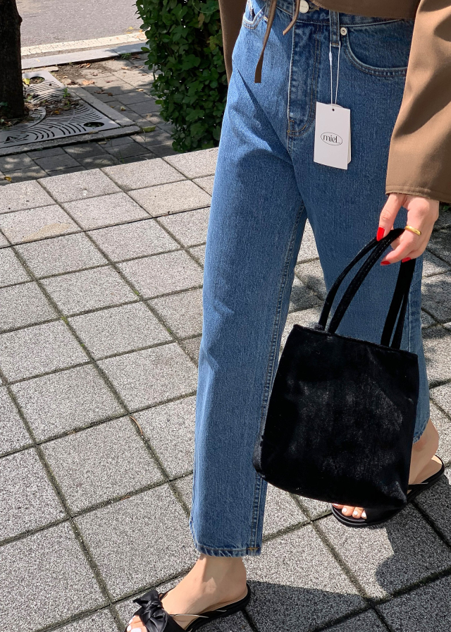 【レア】CUNE ワイドデニムパンツ ストレート ブルー Y2K セール】シームレスワイドストレートデニム（デニムパンツ