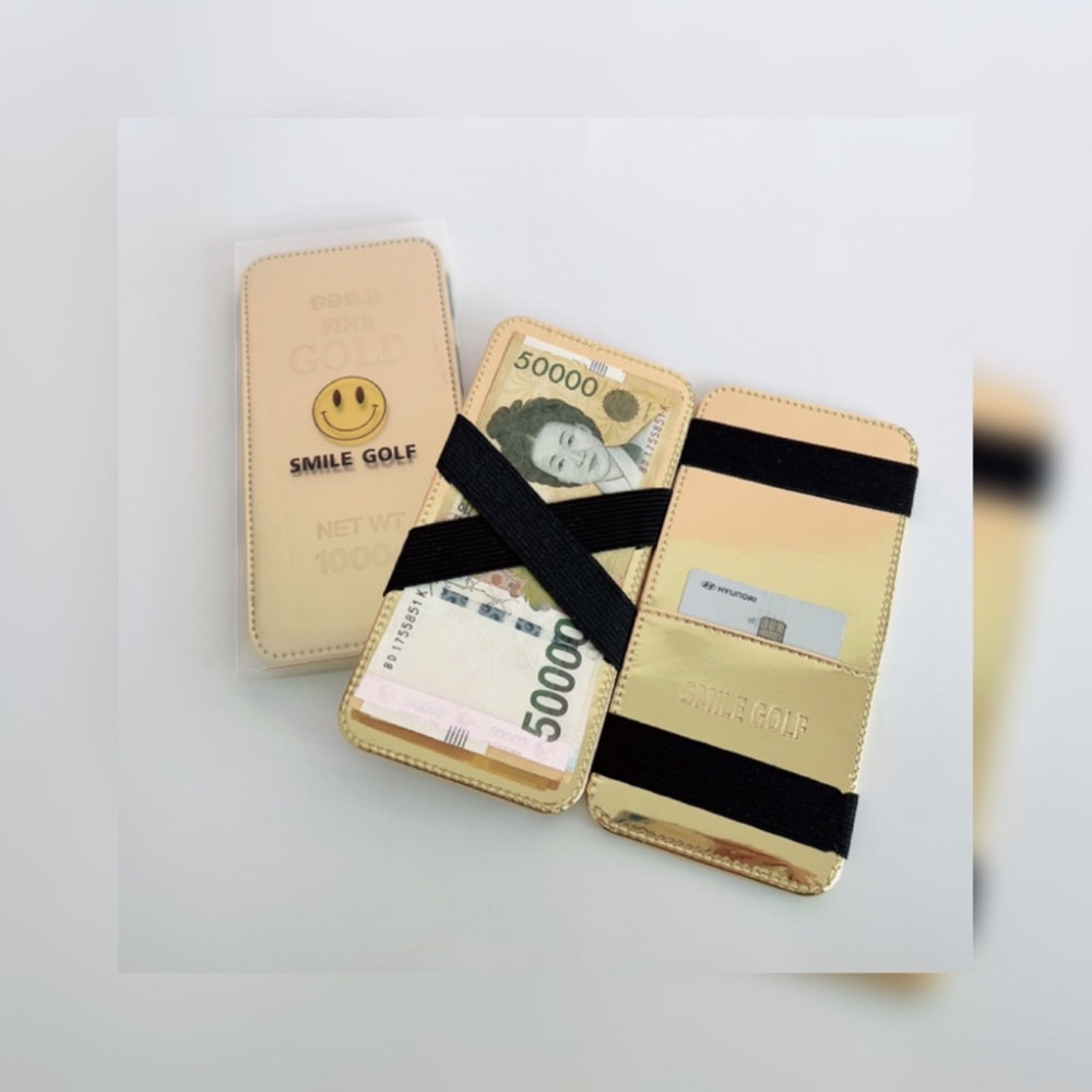 골드바 골프요술지갑 라운딩내기지폐보관용 필드용품