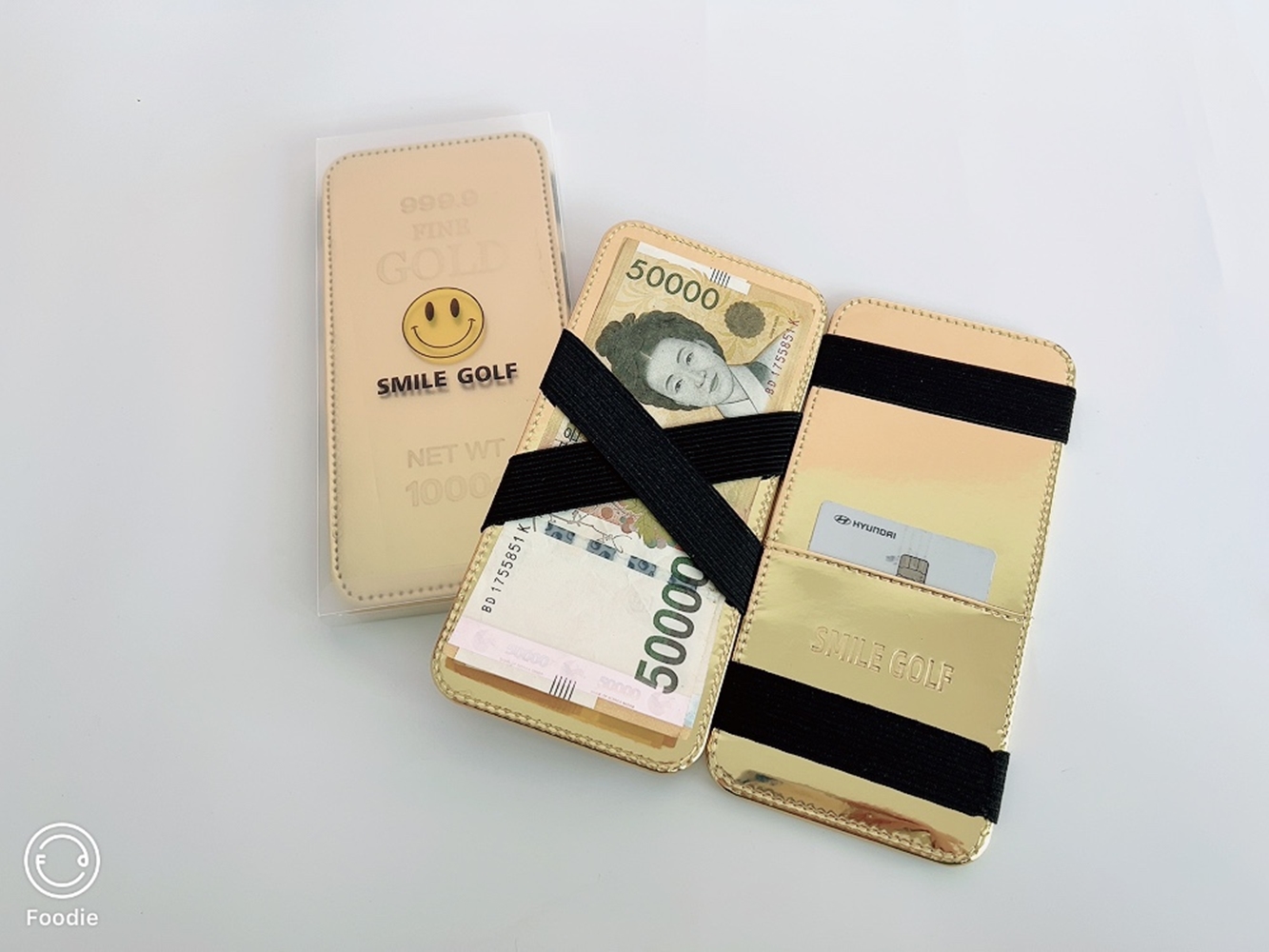 골드바 골프요술지갑 라운딩내기지폐보관용 필드용품