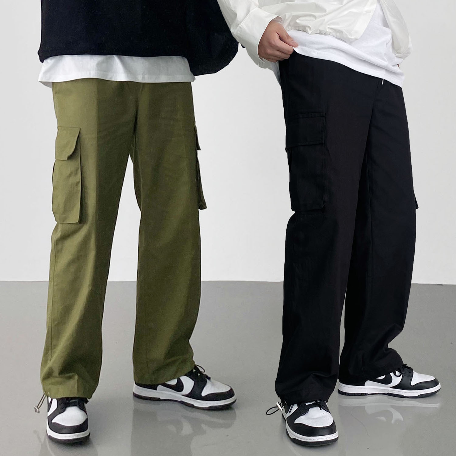 와이드카고팬츠 스트링카고팬츠 - 상품 이미지