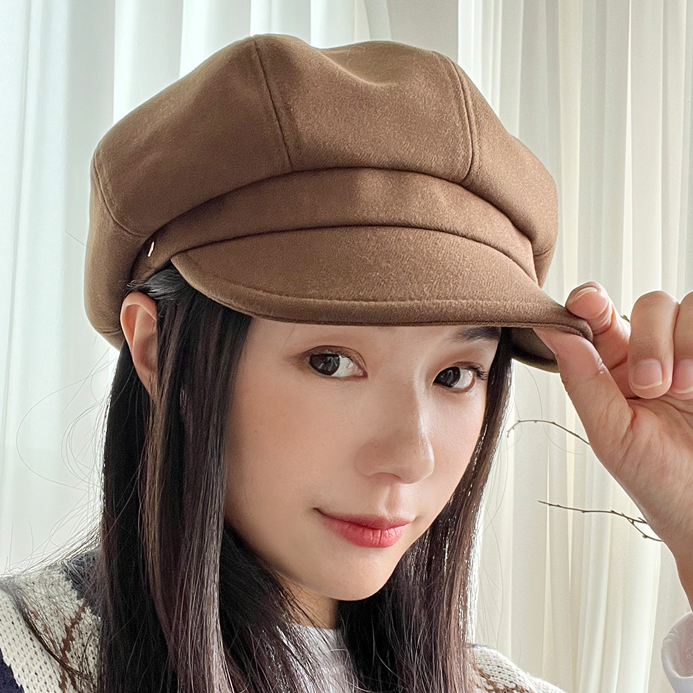 소프트 금장 브레드 팔각모자 여성 헌팅캡 - 상세 이미지 4