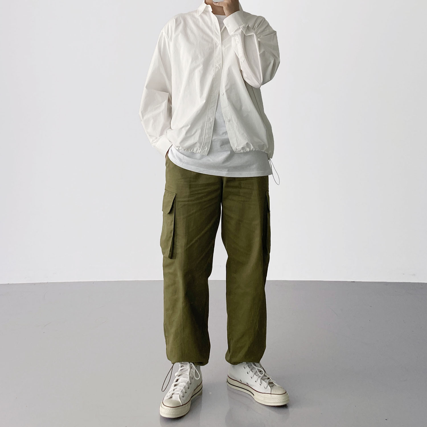 와이드카고팬츠 스트링카고팬츠 - 상세 이미지 2