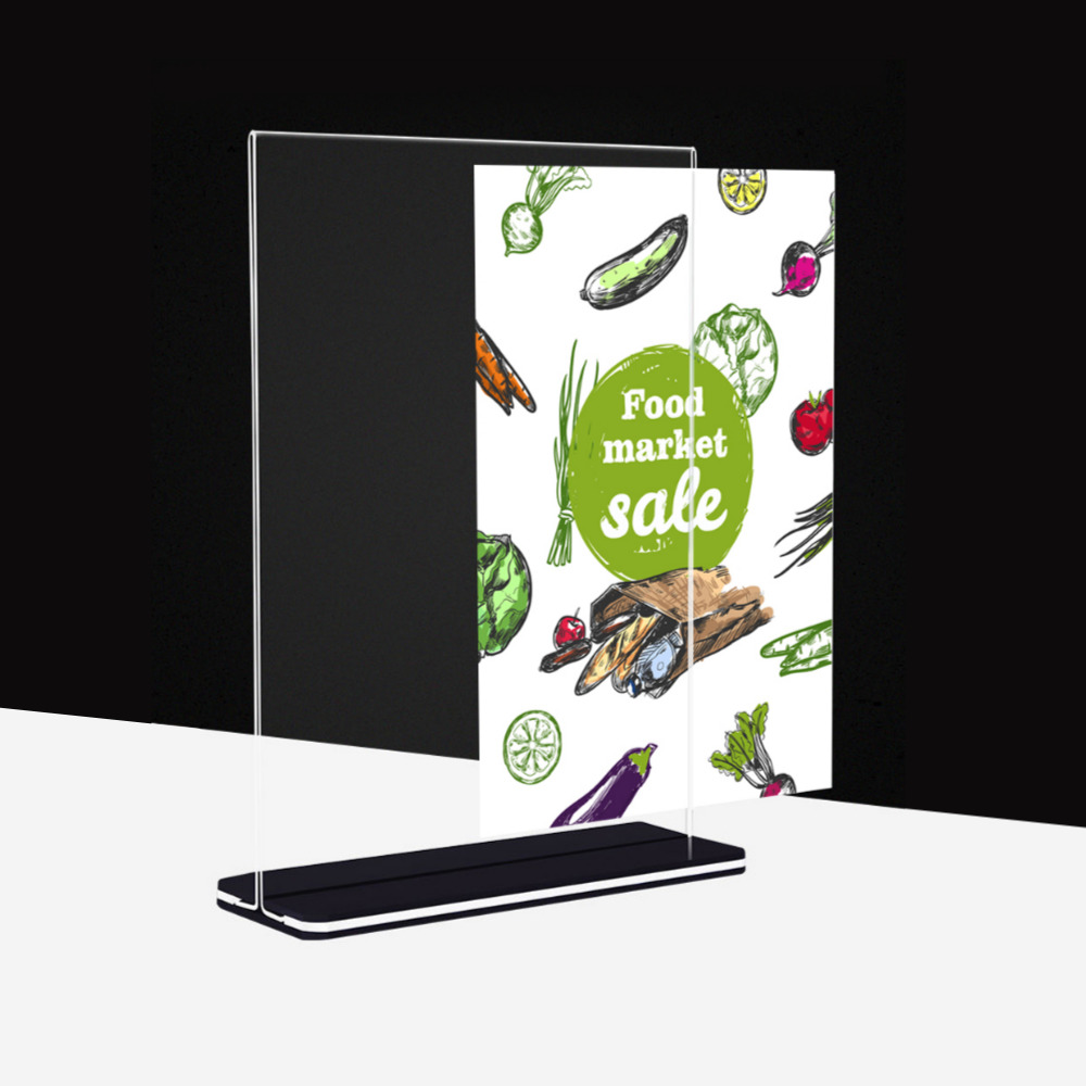 투명 배너거치대 A5 아크릴 POP 메뉴판 꽂이 제품 이미지