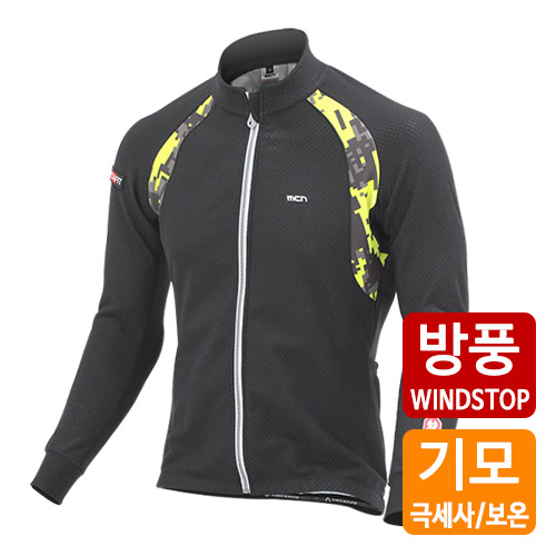 엠씨엔 겨울 자전거 기모 져지 자켓 방한 방풍 사이클상의 라이딩복 - 상세 이미지 4