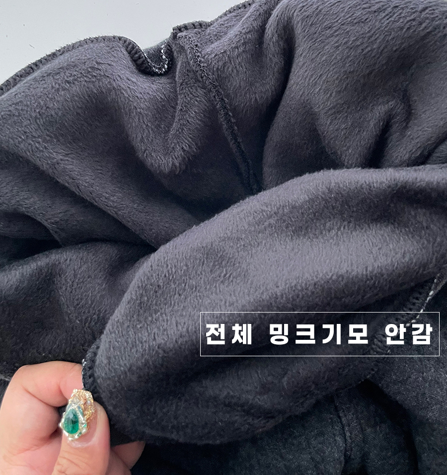 F-XL 누빔 밍크 융털 기모 안감 누비 3부 밴딩 피치 바지 반바지 레깅스 빅사이즈 상세 이미지 5