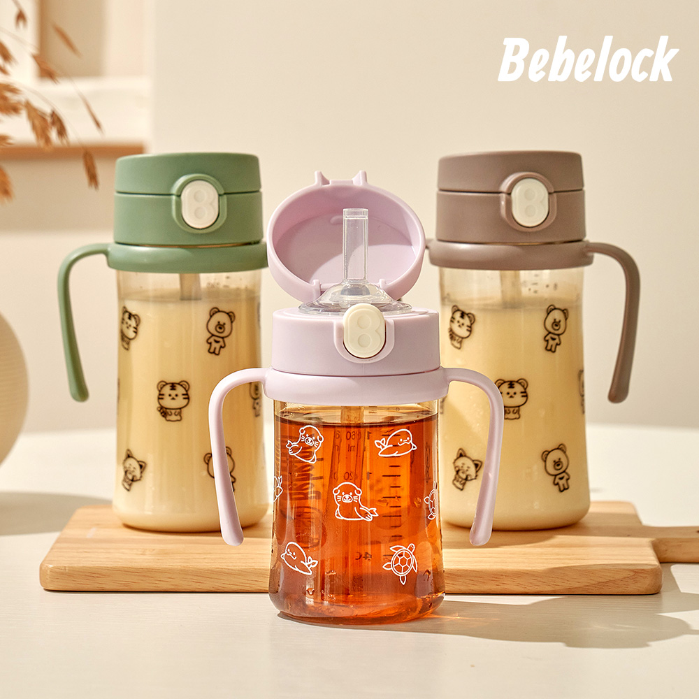 1+1 베베락 아이와 PPSU 원터치 추&빨대컵 210ml / 물샘+역류 방지 간편세척 국산