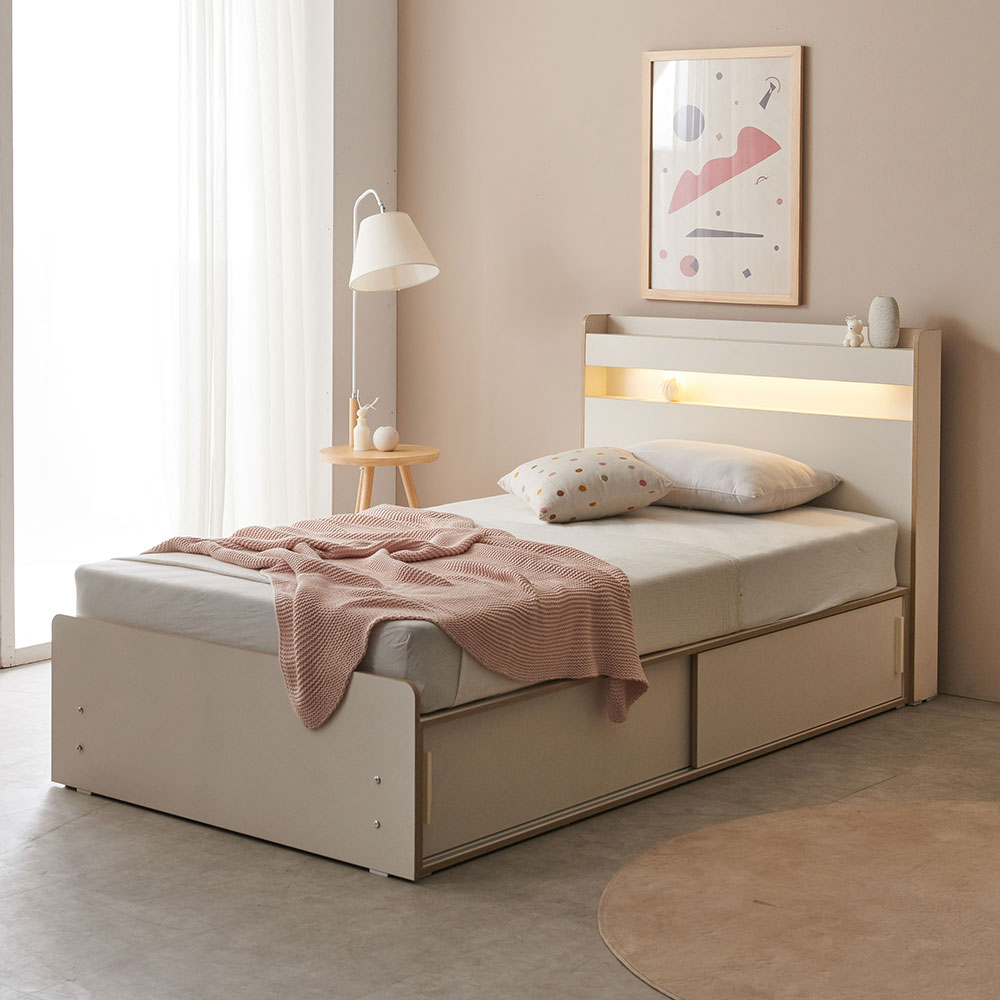 장인가구 펑키 슬라이딩 수납침대 프레임 SS(A형)