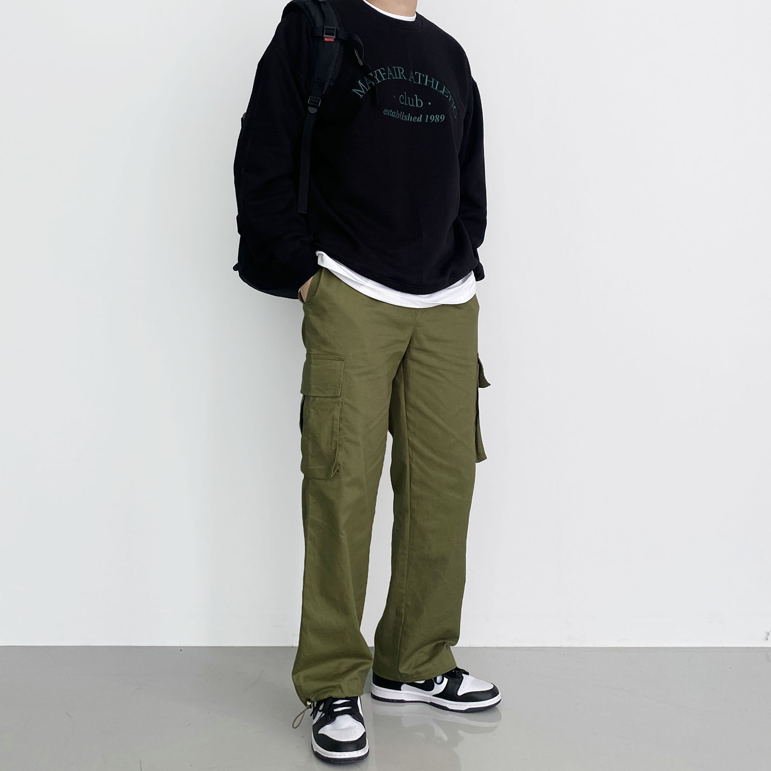 와이드카고팬츠 스트링카고팬츠 - 상세 이미지 3