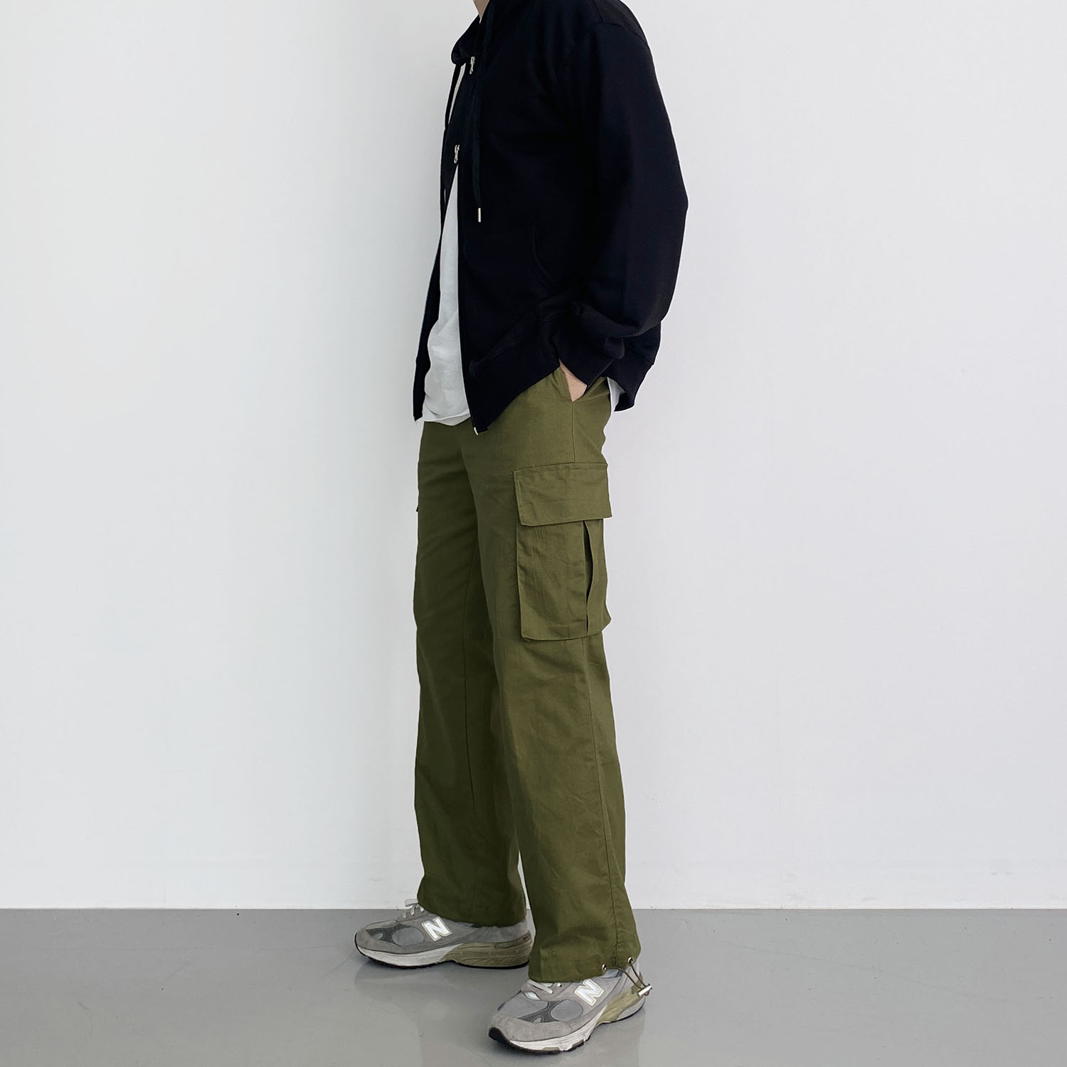 와이드카고팬츠 스트링카고팬츠 - 상세 이미지 4