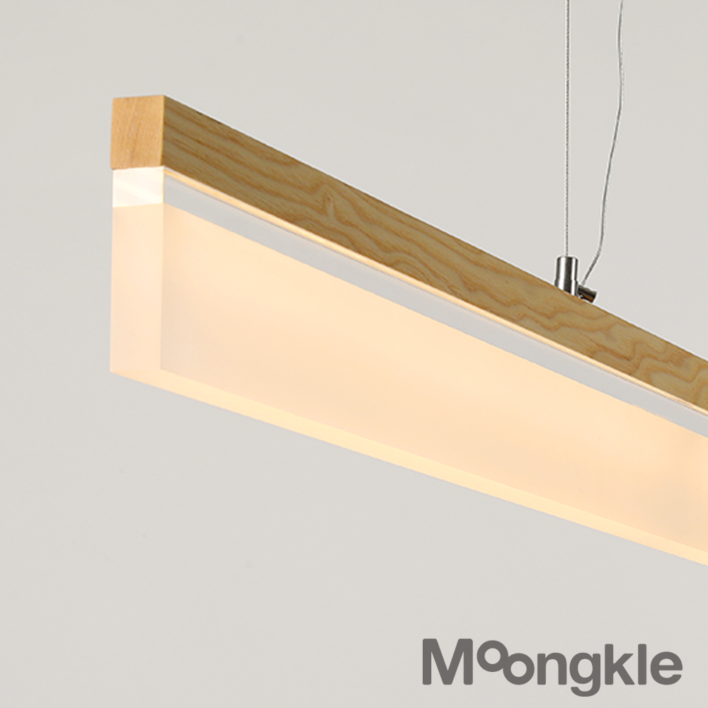 뭉클조명 헤이즈 LED 식탁등 원목 월넛 850 펜던트 조명