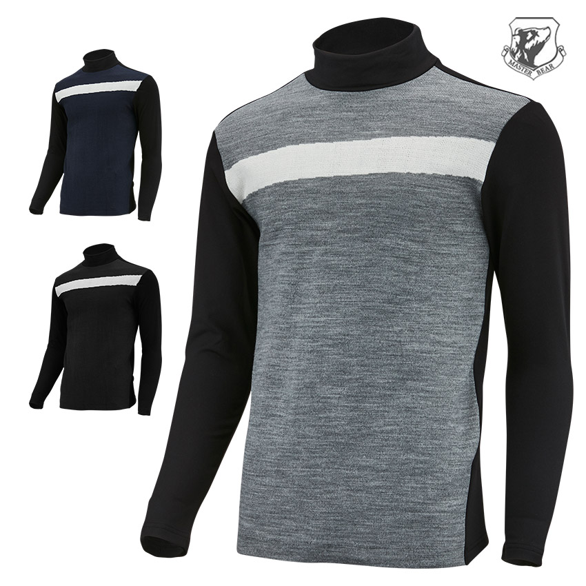 마스터베어 어반 웜 T1 남성 골프 니트 긴팔티 MB040 - 상품 이미지