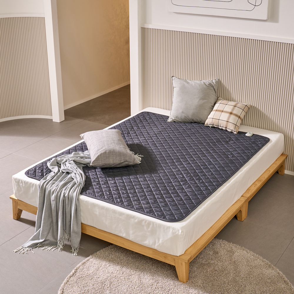 곰표한일 탄소매트 EMF 카본 전자파없는 전기요 캠핑 심플블랙그레이 미니싱글