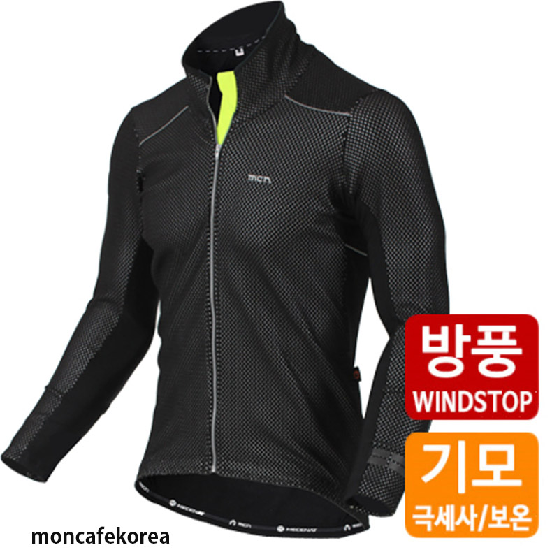 엠씨엔 겨울 자전거 기모 져지 자켓 방한 방풍 사이클상의 라이딩복 - 상세 이미지 5