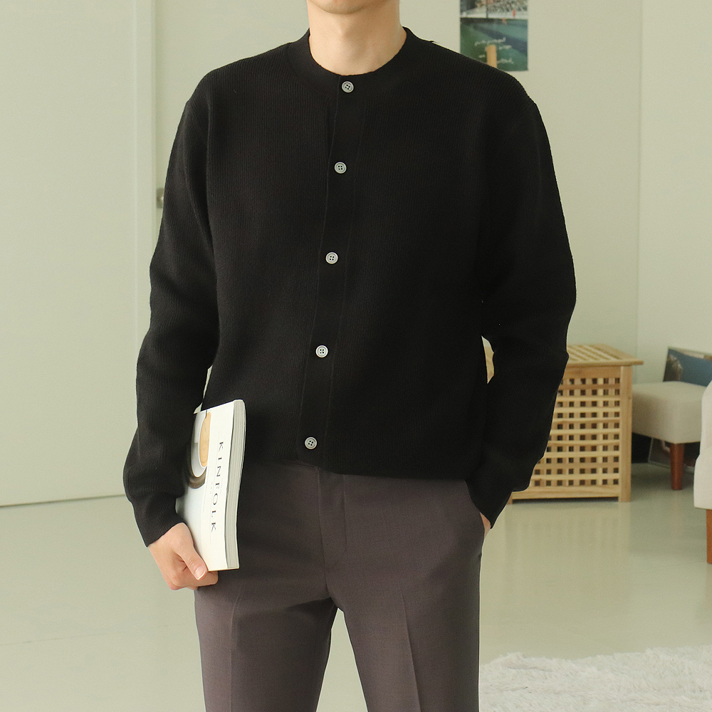 남자가디건 남자 오버핏 캐시미어 니트가디건 이미지 2