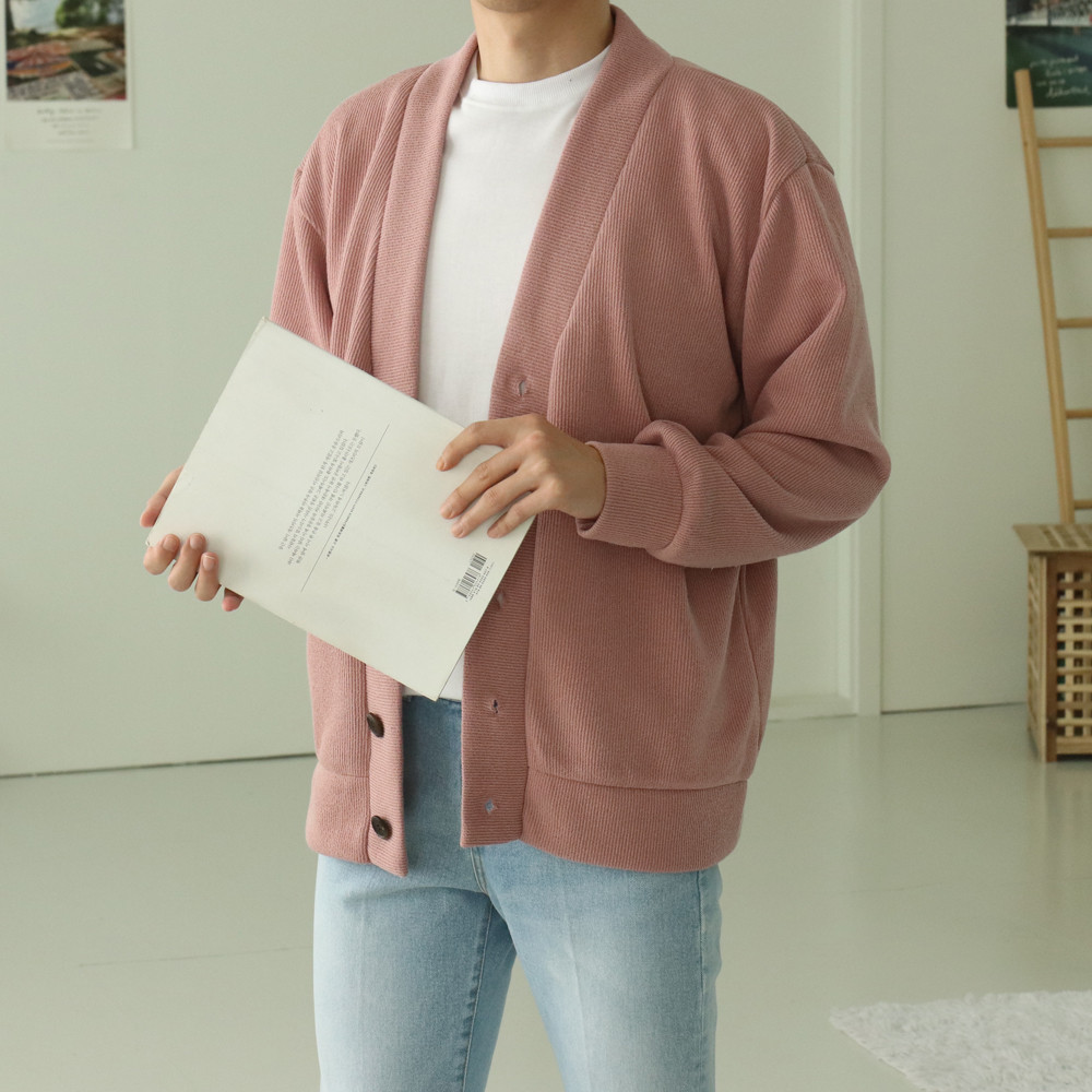 남자가디건 빅사이즈 오버핏 커플 니트 가디건 이미지 8