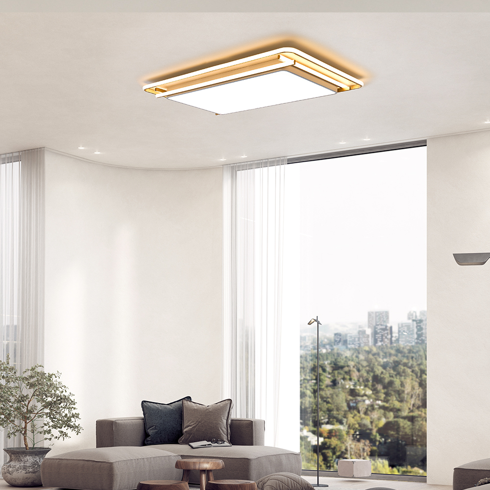 LED등 LED거실등 조명 라운 스퀘어 200W 플리커프리 전등 - 상세 이미지 2