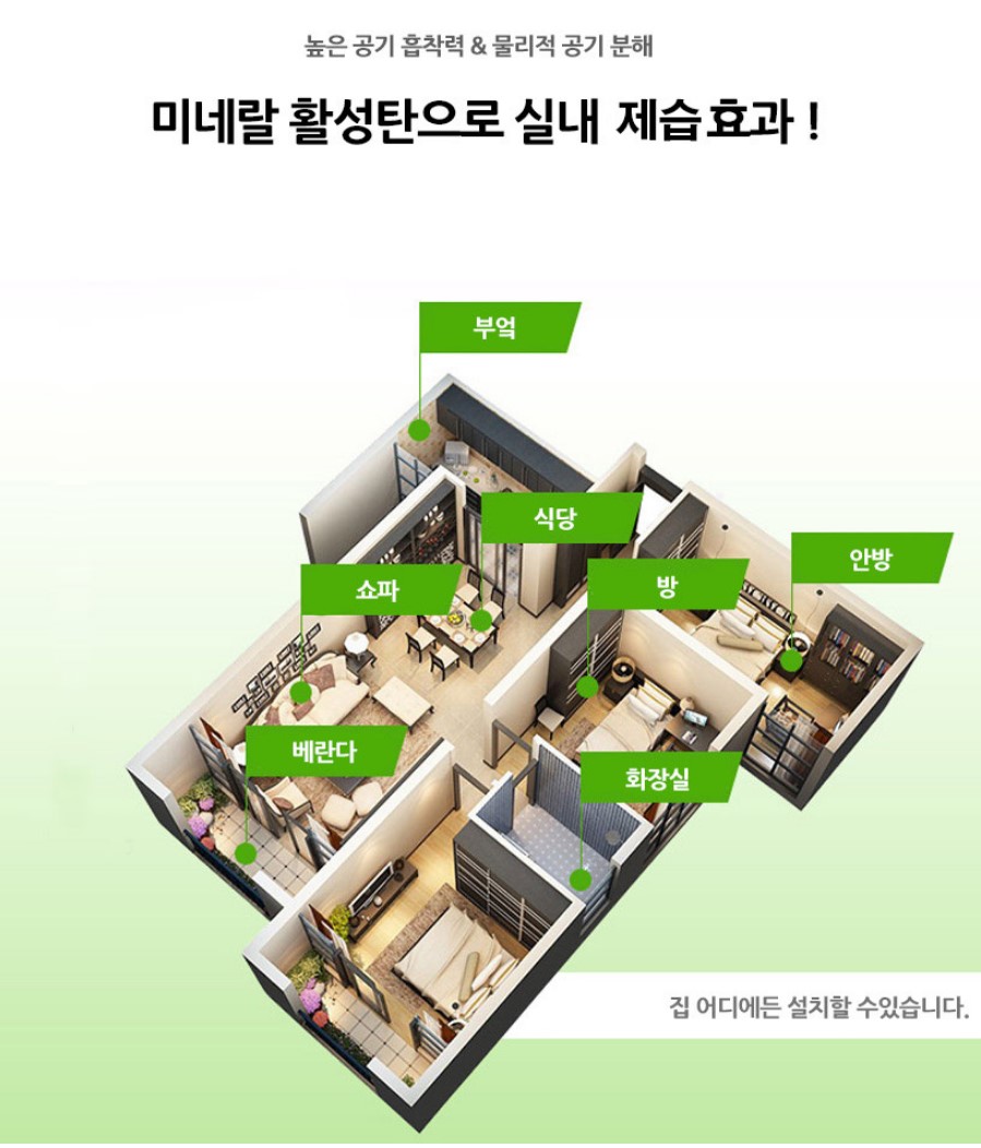 고체탈취제 싱크대 하부장 냄새 무향 강력 벽지 담배 제거 남자방 집안냄새 - 상세 이미지 4