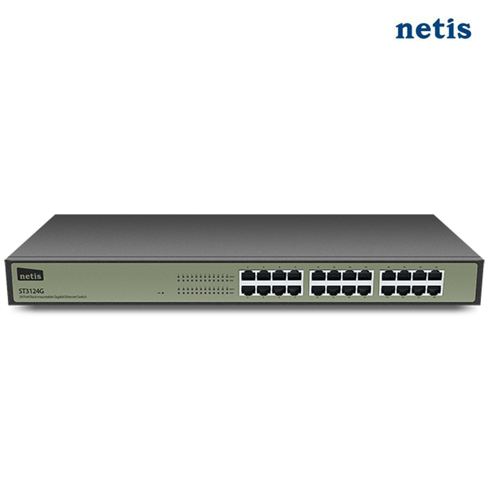 네티스 ST3124G 24포트 스위칭허브 기가 LAN 1000Mbps 스위치허브 3년 A/S CL - 상품 이미지