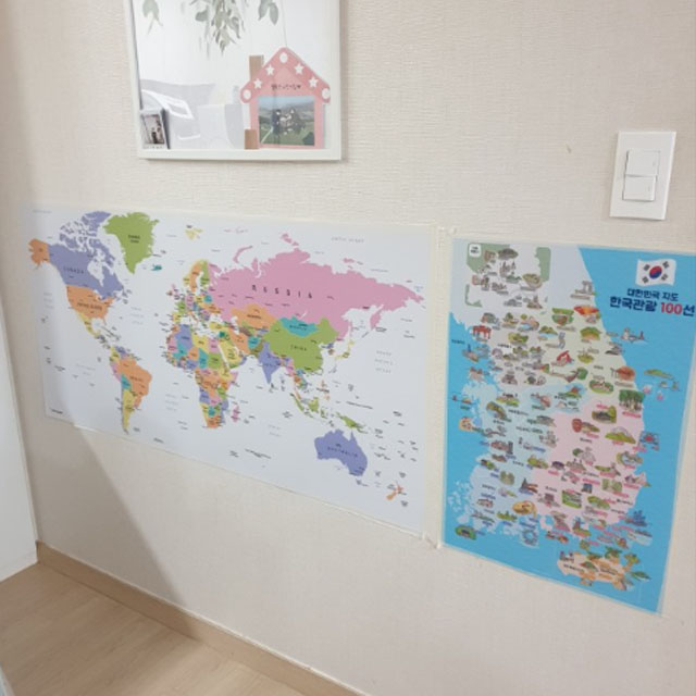 우리나라지도 전국 제주도 한국 대한민국지도 관광 국내여행지도 100선 방수 - 상세 이미지 2