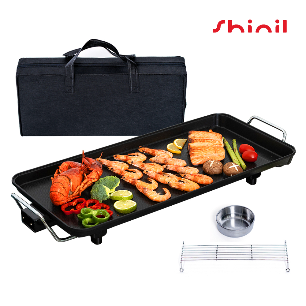 [신일] 사각 불판 전기그릴 와이드 그릴팬 삼겹살 구이용 대형 잔치팬 SGP-1700YH