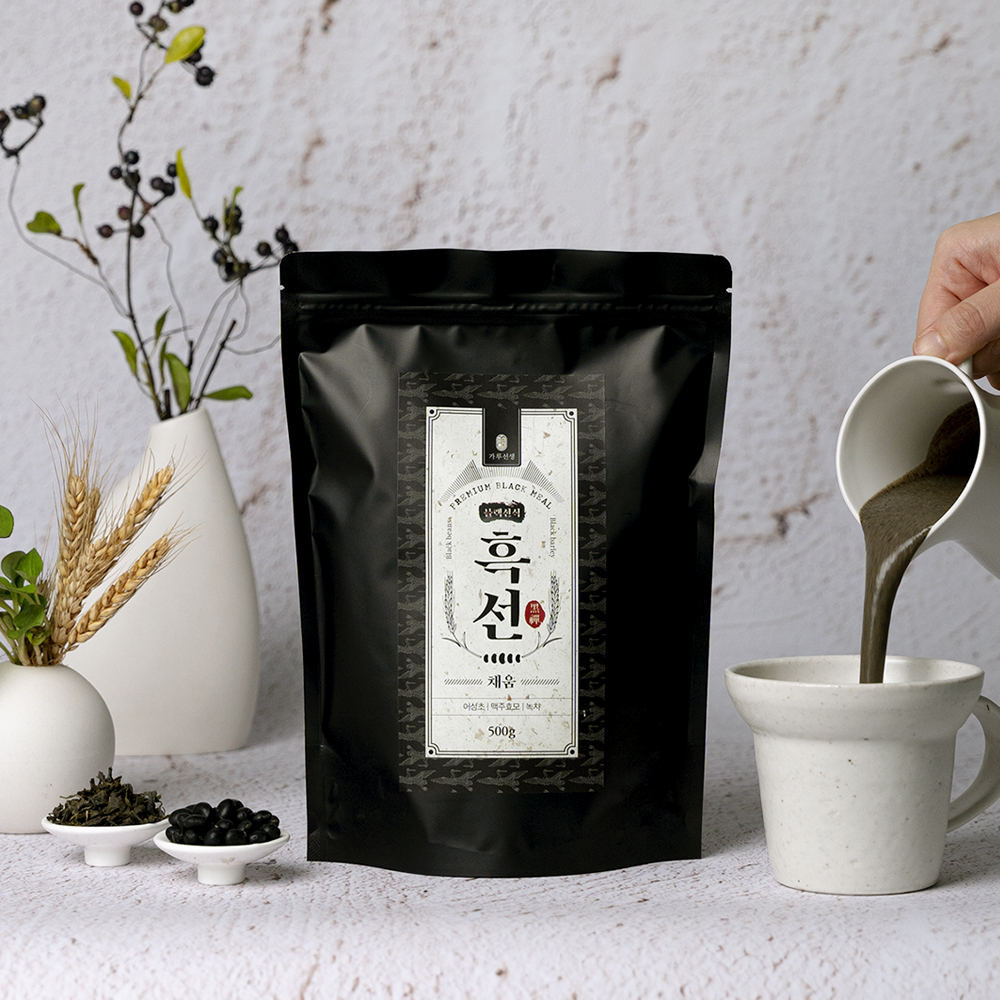 가루선생 흑선 채움 블랙 선식 국산 검은콩 아침식사대용 단백질 쉐이크 500g - 상세 이미지 3
