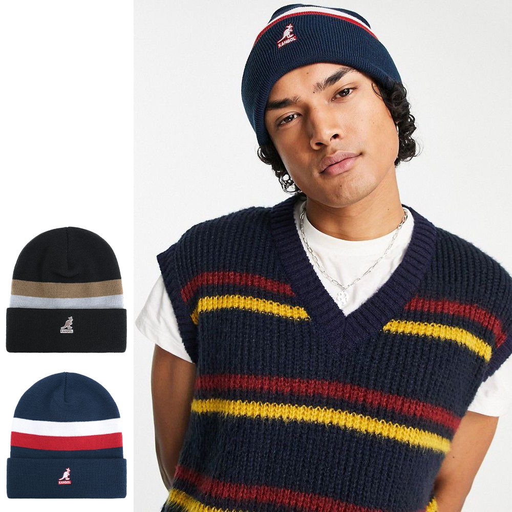 캉골 비니 듀얼 스트라이프 모자 K4261SP