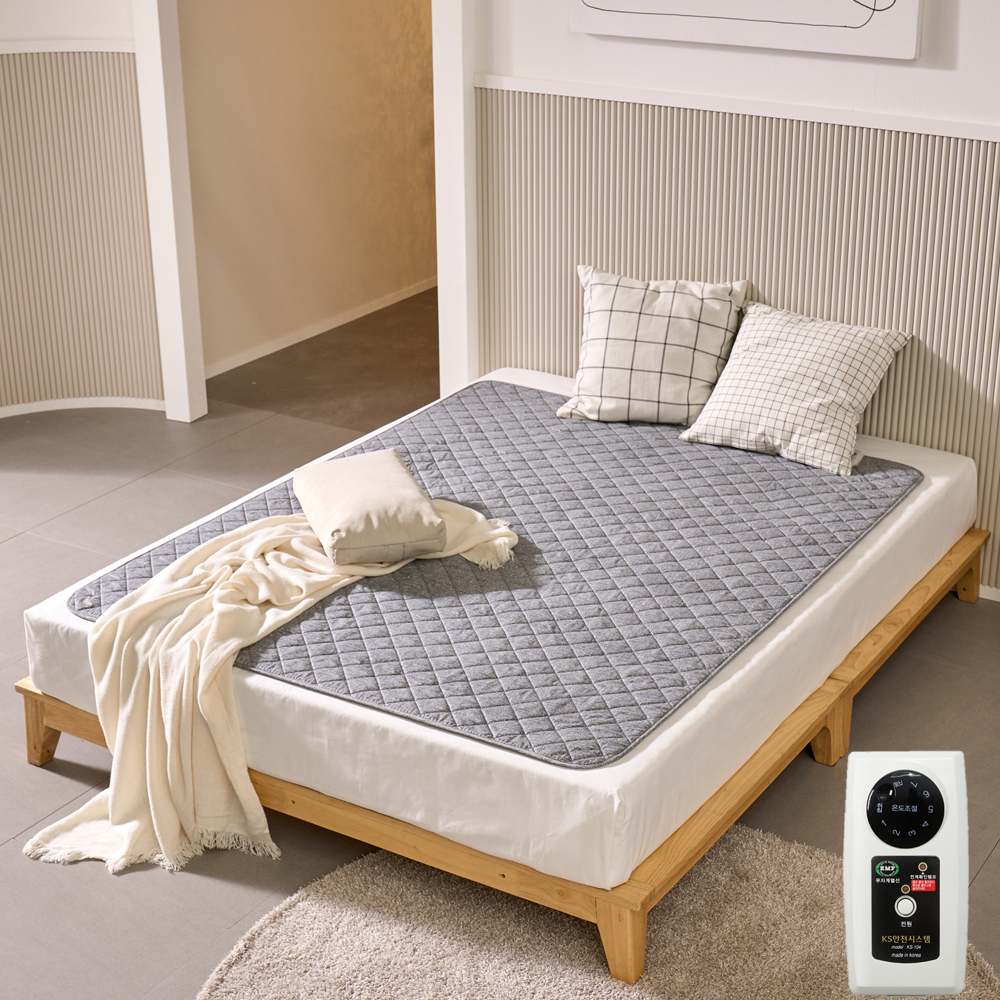 탄소매트 온열매트 전기장판 쇼파 전자파안심 캠핑 세탁 진그레이 미니싱글