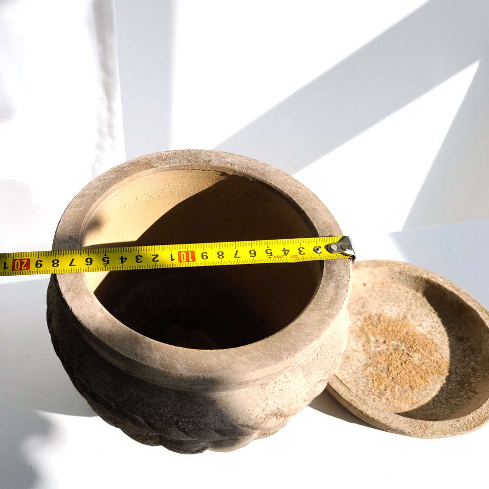베하몰 테라원 빈티지 아쿠아 토분 TC07 21x18cm 받침셋트 - 상세 이미지 4
