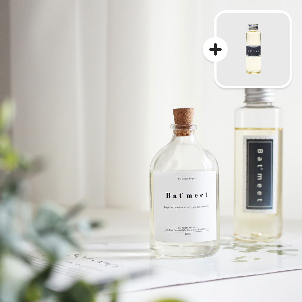 3+1 바트밋 강아지 디퓨저 반려동물 고양이 방향제 펫퓨저 싱글오리진 리필액
