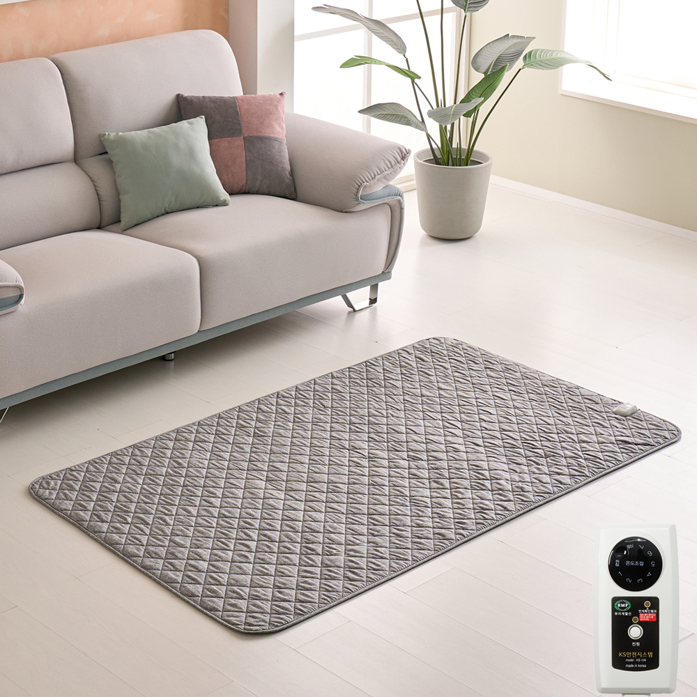 탄소매트 온열매트 전기장판 쇼파 전자파안심 캠핑 세탁 진그레이 미니싱글