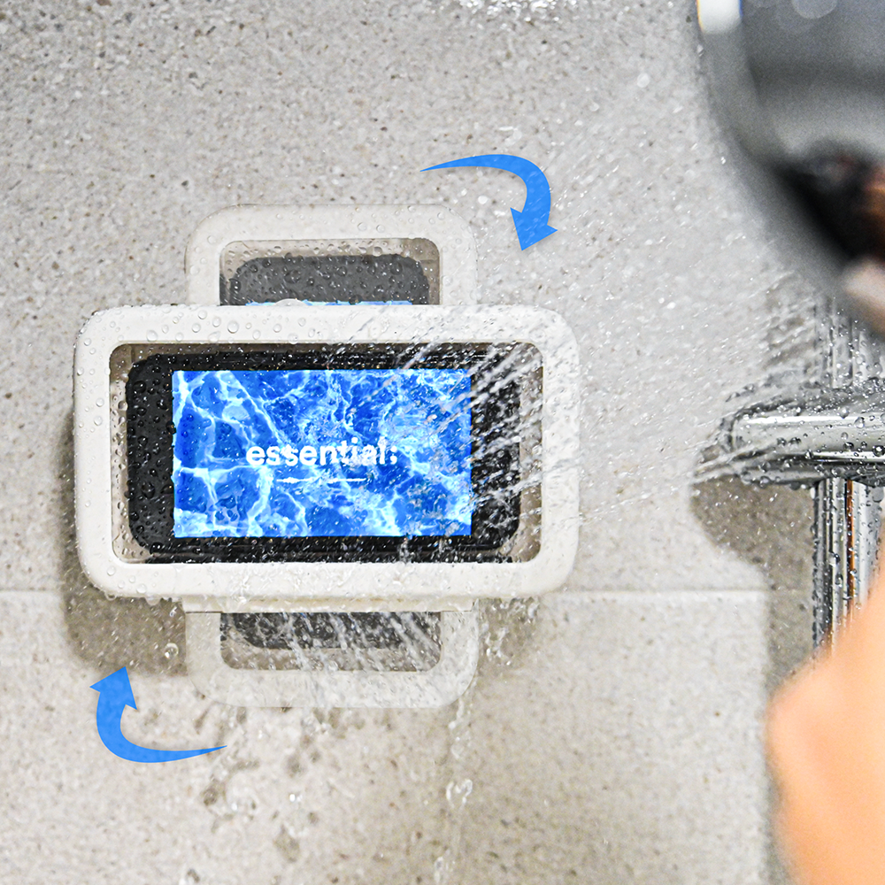 [360도 회전] 욕실핸드폰거치대 방수 주방 벽 거치대 제품 이미지